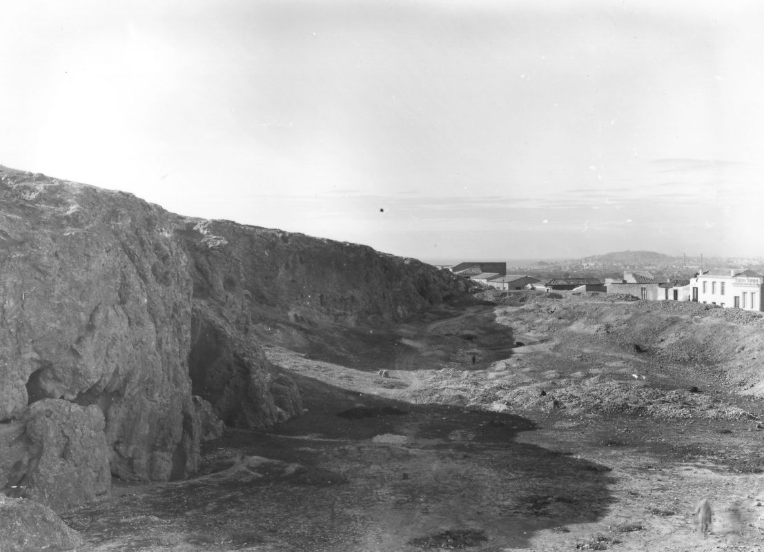 The barathron was an ancient quarry and place of executions; the most remote area of ancient Athens (Nicholson Museum, Professor W.J. Woodhouse Collection).